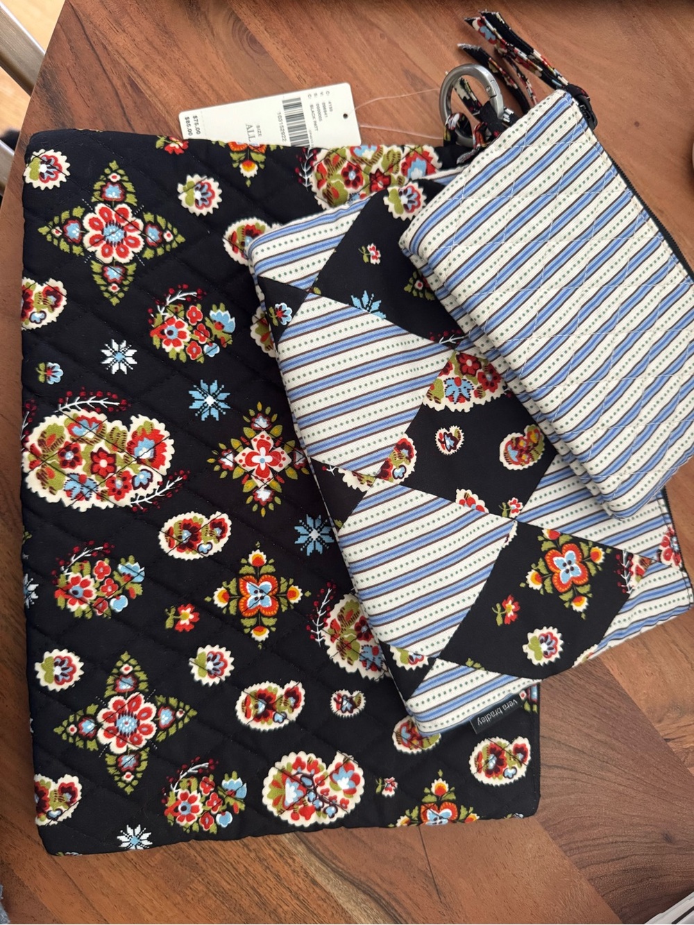 Vera Bradley & Anthropologie Black Floral Quilted Women’s Skirt